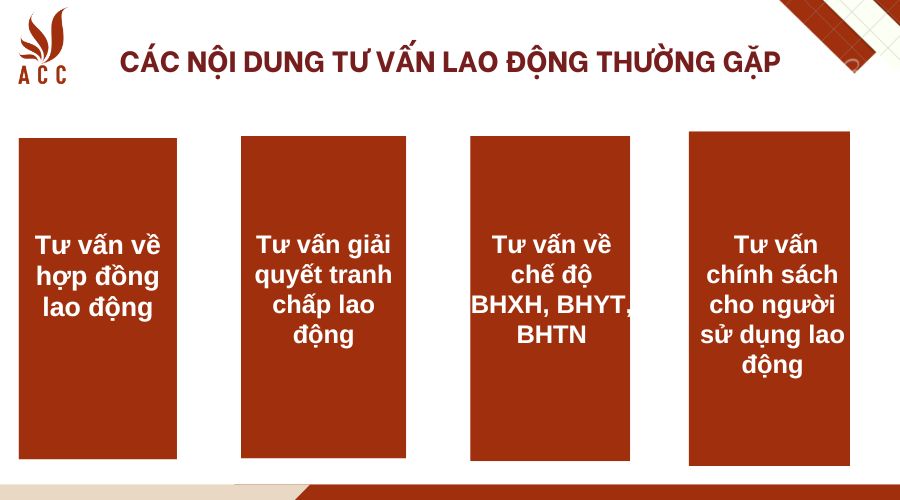 Các nội dung tư vấn lao động thường gặp