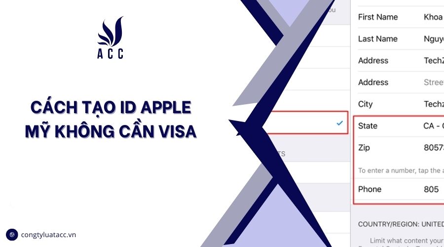 Cách tạo ID Apple Mỹ không cần visa