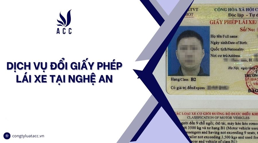 Dịch vụ đổi giấy phép lái xe tại Nghệ An