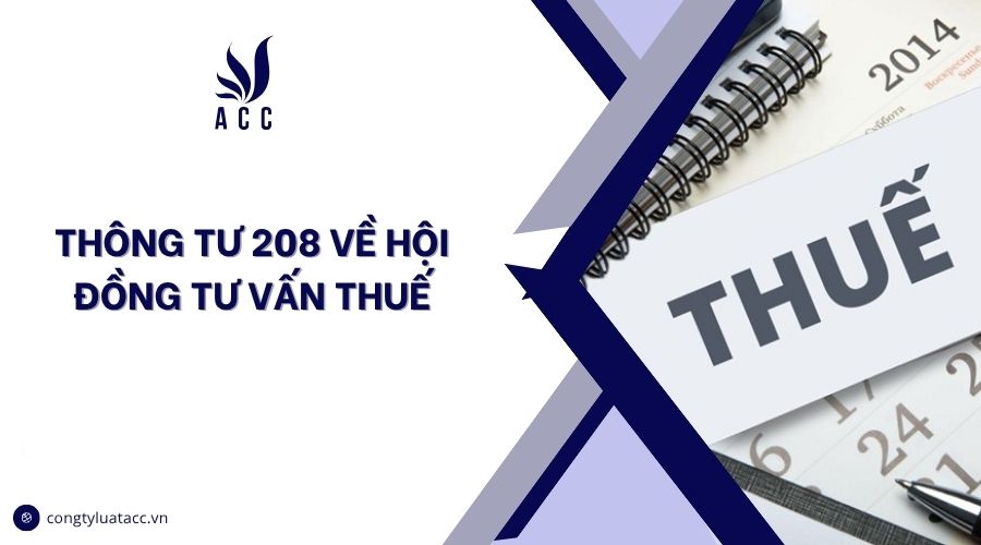 Thông tư 208 về hội đồng tư vấn thuế