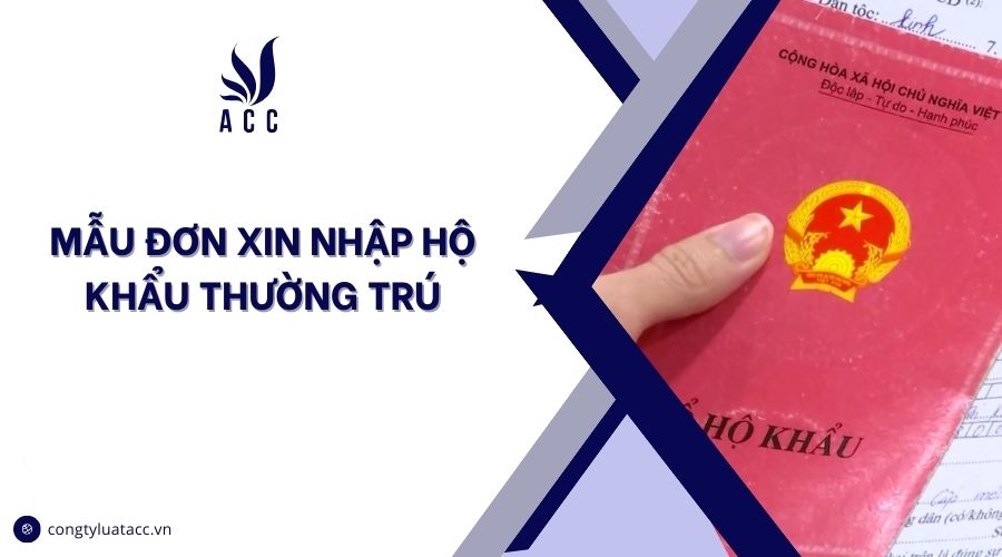 Mẫu đơn xin nhập hộ khẩu thường trú