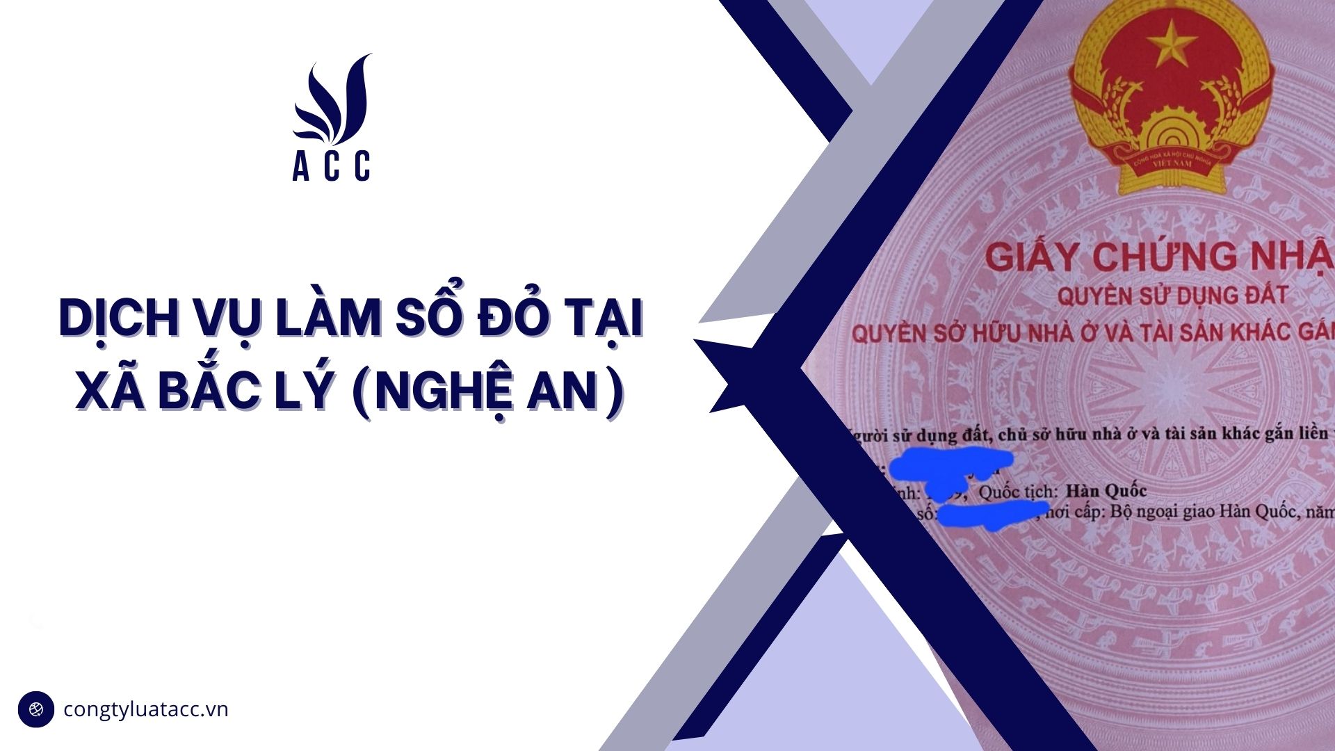 Dịch vụ làm sổ đỏ tại Xã Bắc Lý (Nghệ An)