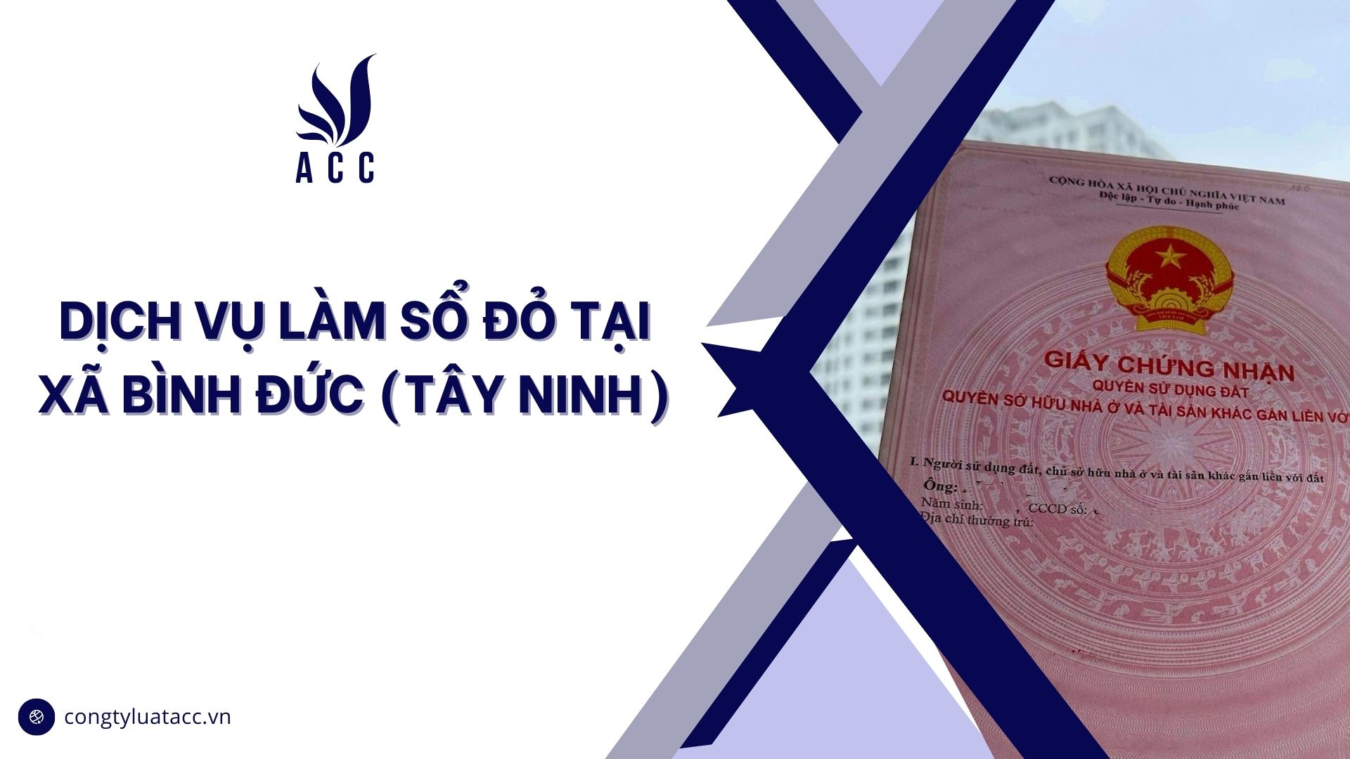 Dịch vụ làm sổ đỏ tại Xã Bình Đức (Tây Ninh)
