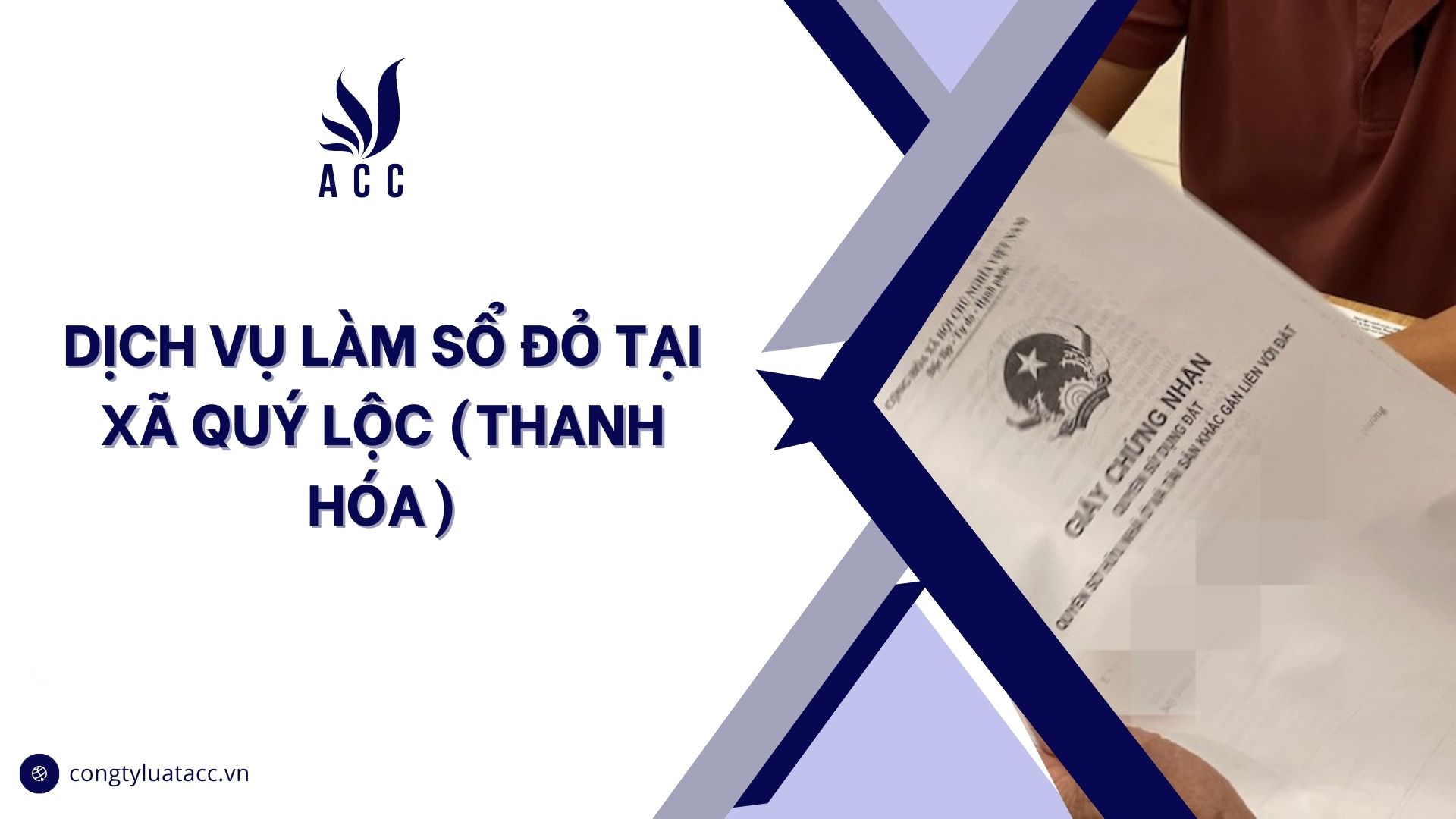 Dịch vụ làm sổ đỏ tại Xã Quý Lộc (Thanh Hóa)