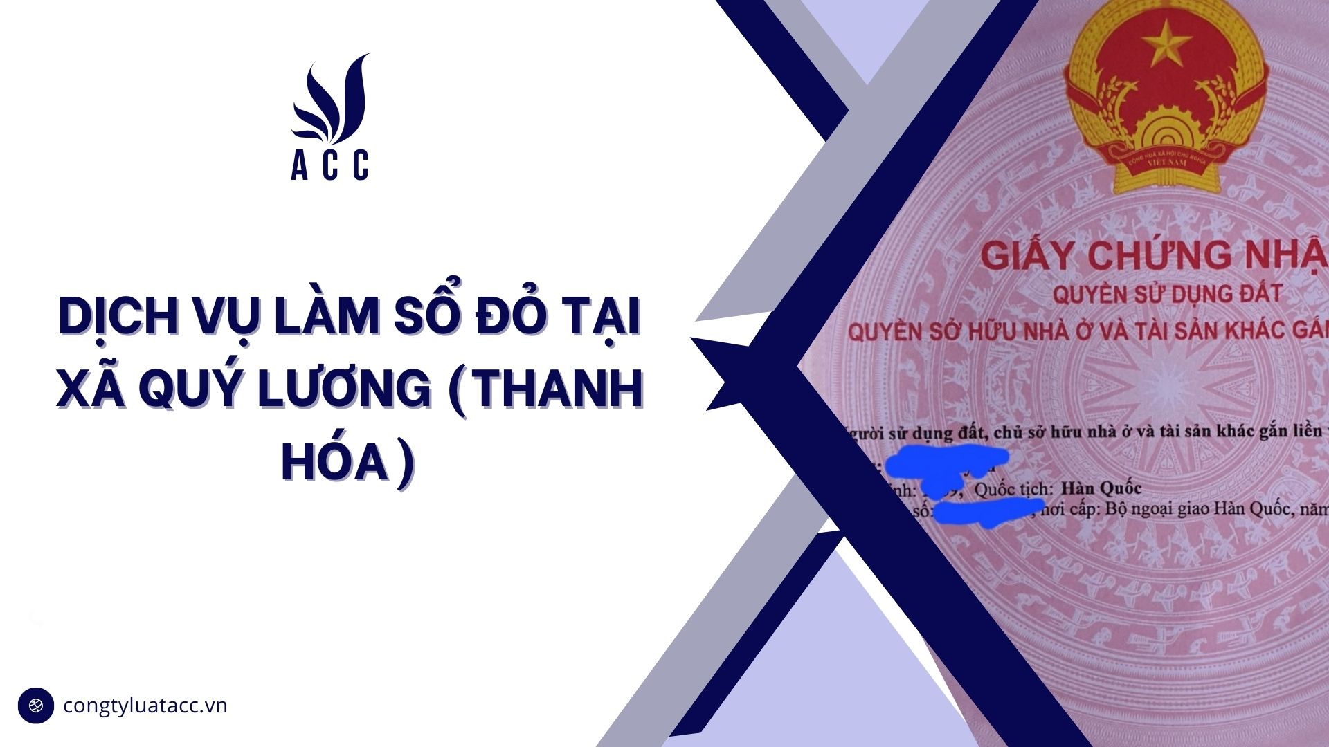 Dịch vụ làm sổ đỏ tại Xã Quý Lương (Thanh Hóa)