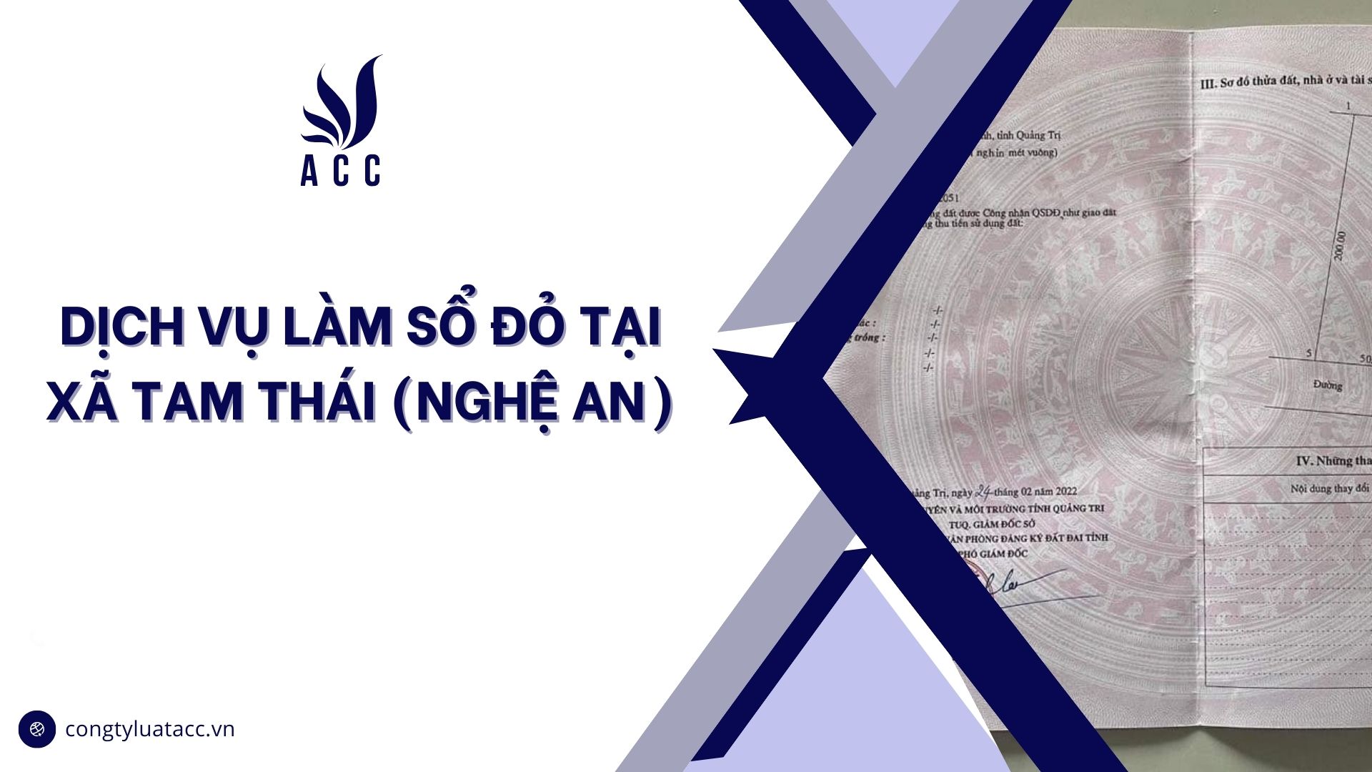 Dịch vụ làm sổ đỏ tại Xã Tam Thái (Nghệ An)