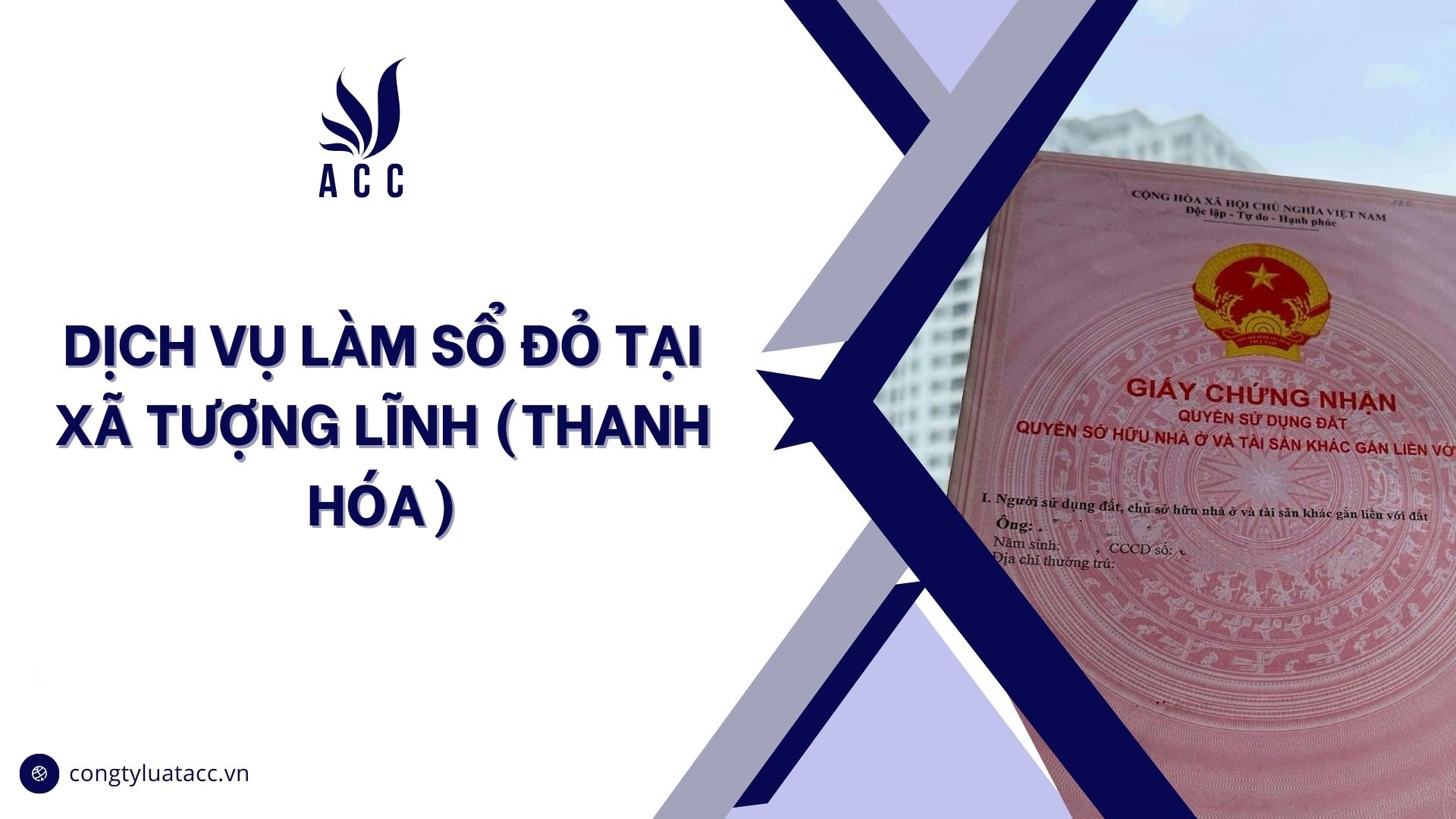 Dịch vụ làm sổ đỏ tại Xã Tượng Lĩnh (Thanh Hóa)
