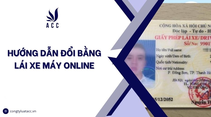 Hướng dẫn đổi bằng lái xe máy online