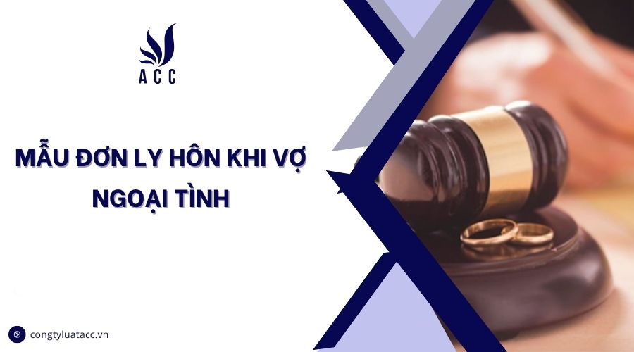 Mẫu đơn ly hôn khi vợ ngoại tình