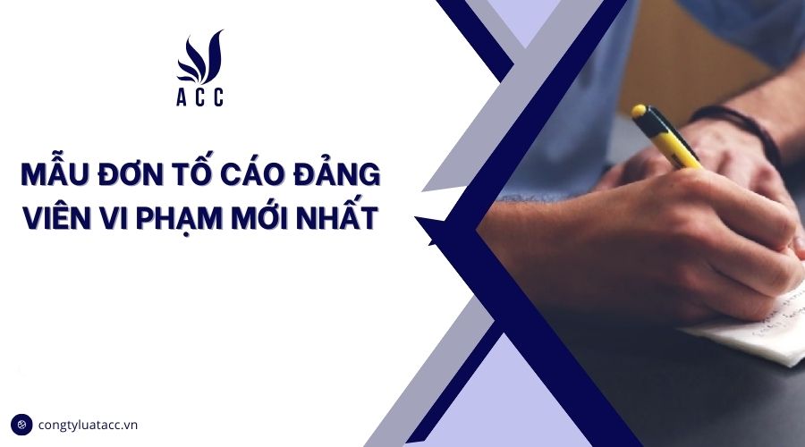 Mẫu đơn tố cáo đảng viên vi phạm mới nhất