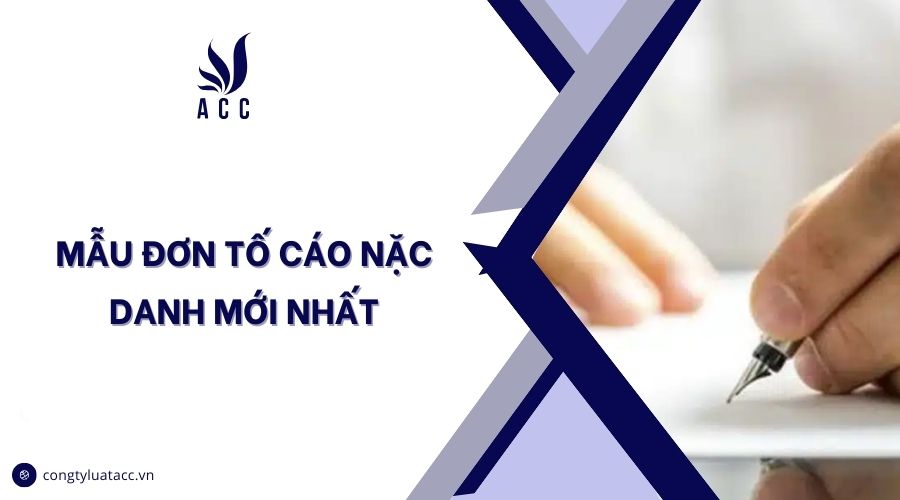 Mẫu đơn tố cáo nặc danh mới nhất