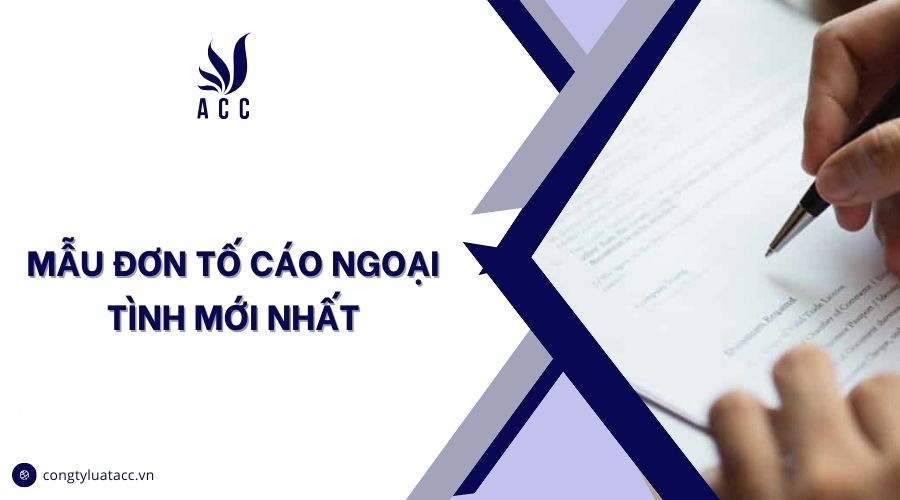 Mẫu đơn tố cáo ngoại tình mới nhất