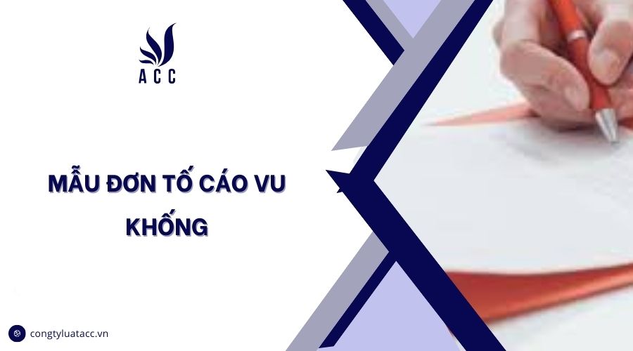 Mẫu đơn tố cáo vu khống