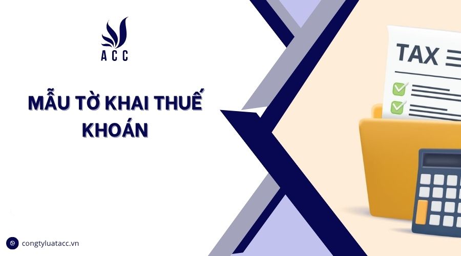 Mẫu tờ khai thuế khoán