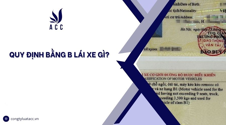 Quy định bằng B lái xe gì?