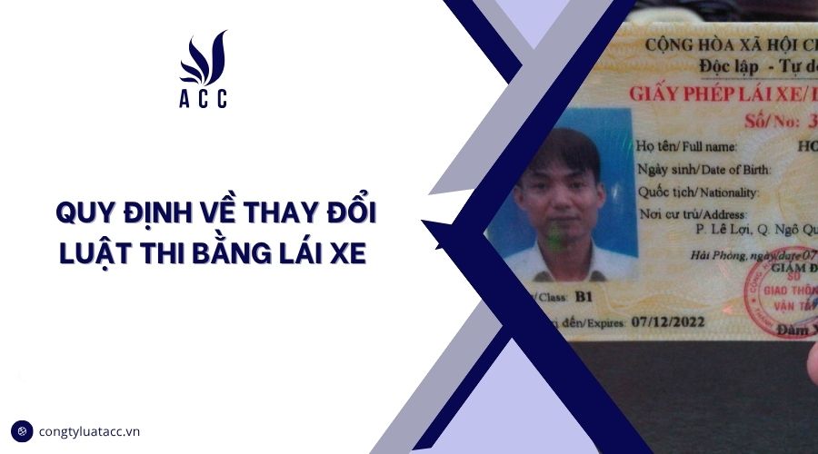 Quy định về thay đổi luật thi bằng lái xe