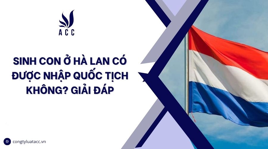 Sinh con ở Hà Lan có được nhập quốc tịch không? Giải đáp