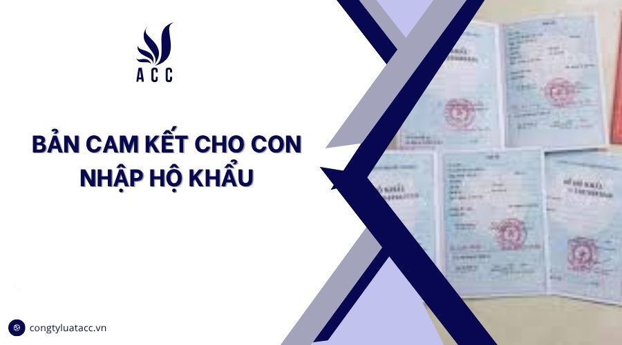 Bản cam kết cho con nhập hộ khẩu