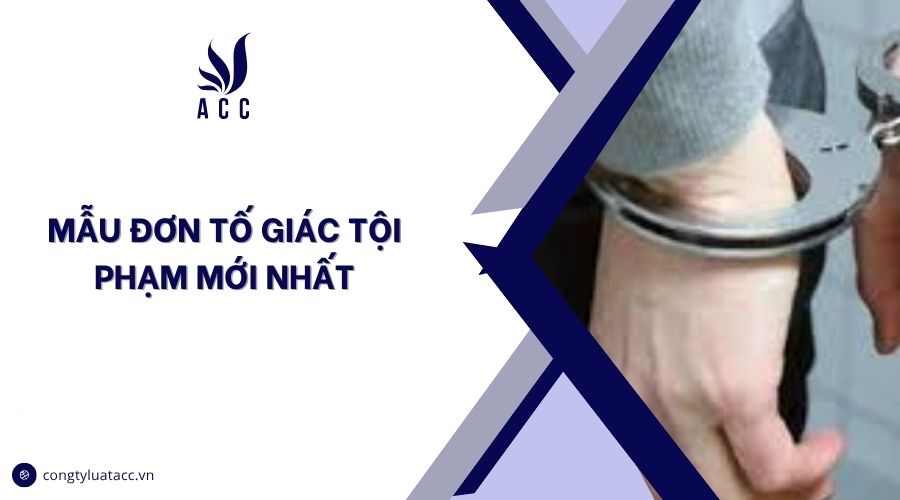 Mẫu đơn tố giác tội phạm mới nhất