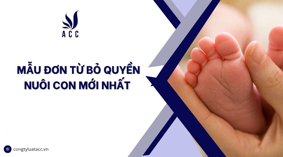 Mẫu đơn từ bỏ quyền nuôi con mới