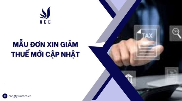 Mẫu đơn xin giảm thuế mới cập nhật