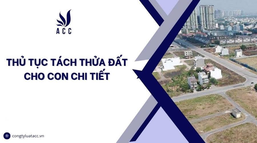 Thủ tục tách thửa đất cho con chi tiết
