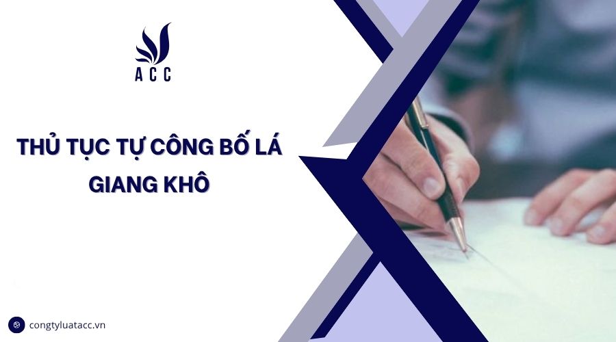Thủ tục tự công bố lá giang khô
