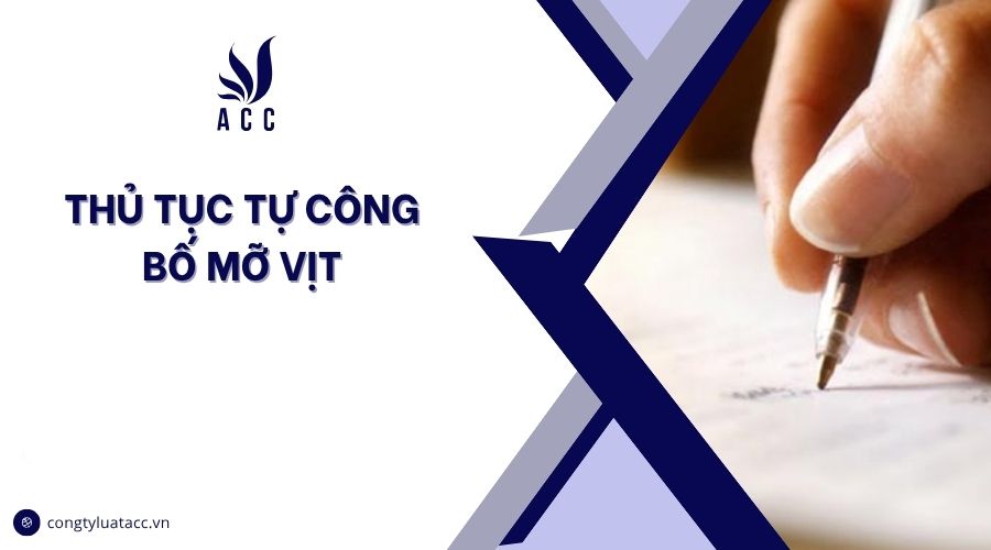 Thủ tục tự công bố mỡ vịt