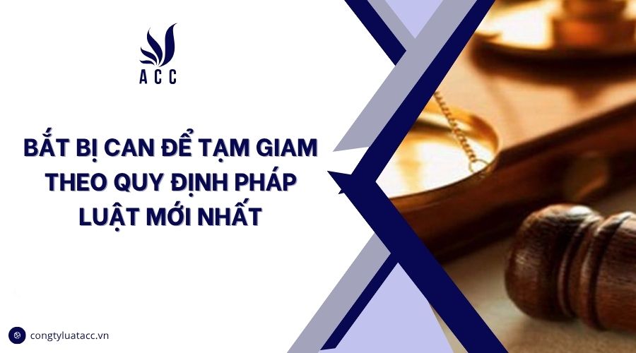Bắt bị can để tạm giam theo quy định pháp luật mới nhất