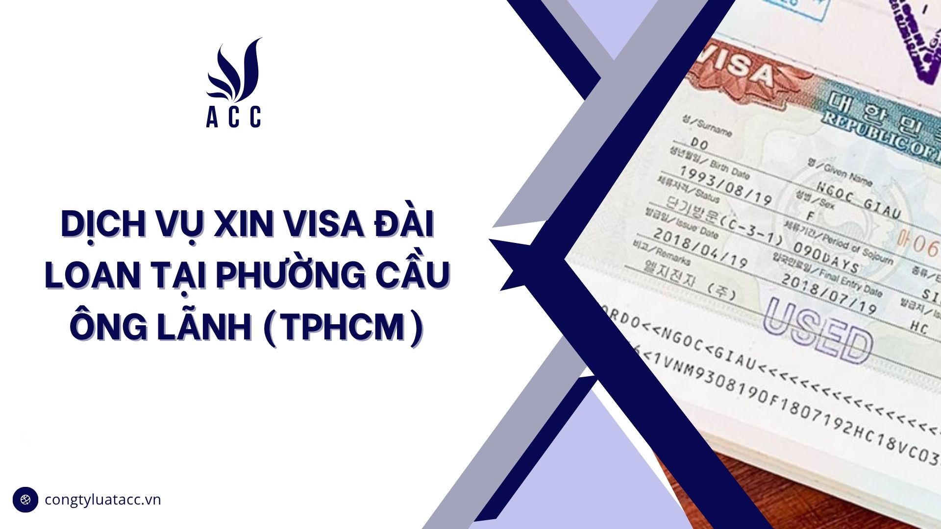 Dịch vụ xin visa Đài Loan tại Phường Cầu Ông Lãnh (TPHCM)