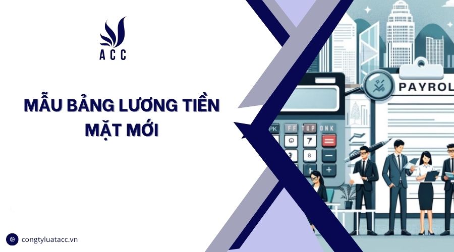 Mẫu bảng lương tiền mặt mới