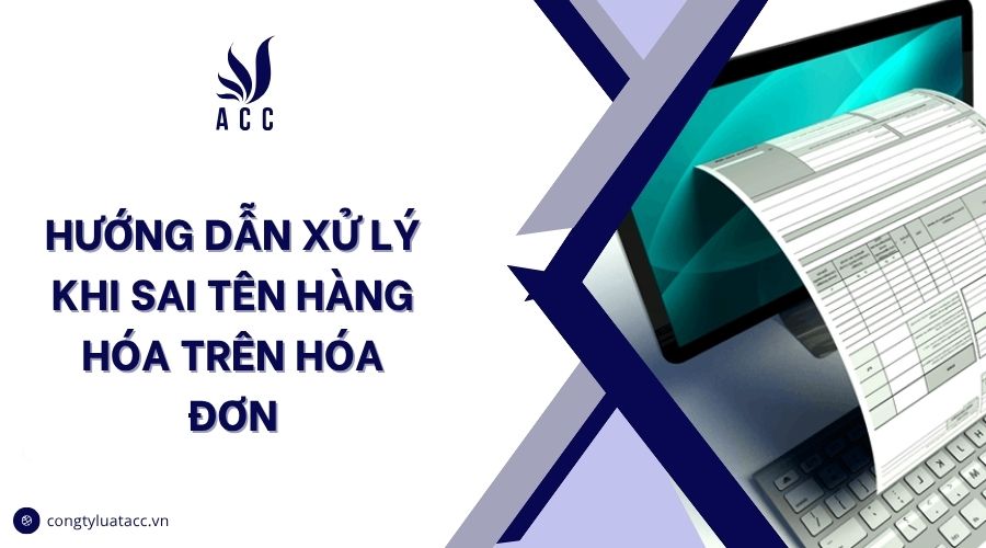 Hướng dẫn xử lý khi sai tên hàng hóa trên hóa đơn