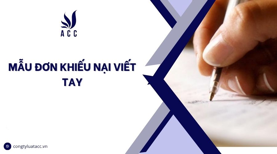 Mẫu đơn khiếu nại viết tay
