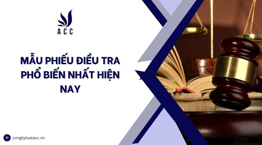 Mẫu phiếu điều tra phổ biến nhất hiện nay