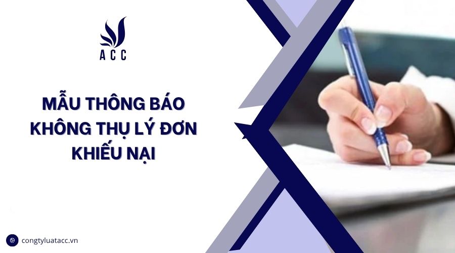 Mẫu thông báo thụ lý đơn khiếu nại